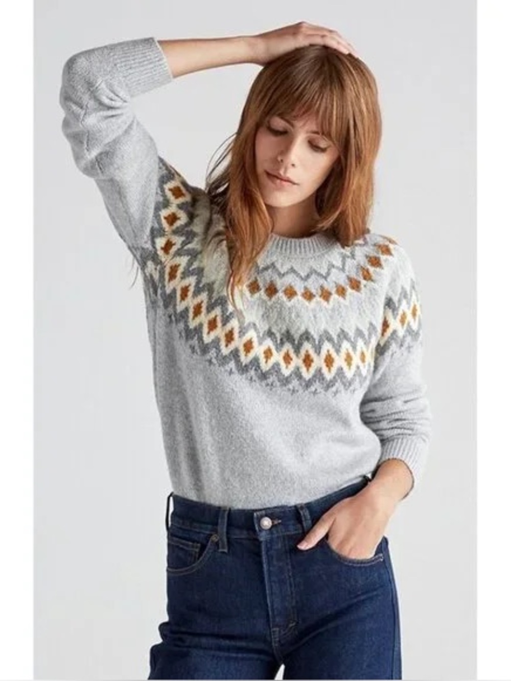 Lucky Brand Classic Fair Isle Crewneck Sweater